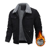 Men’s Corduroy Jacket – Thickened, warm, flocked lining, stylish and lightweight.