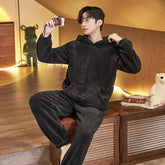 Conjunto de roupas grandes para casa, quentes e quentes