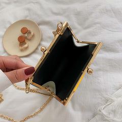 Diagonal Mobile Phone Bag Korean Casual Ladies Wallet Large-capacity Chain Clip Buckle Shoulder Mini Bag