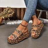 Leopard print platform sandals – stylish, breathable, and perfect for summer
