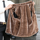 Outono e inverno novo capuz quente jaqueta de couro masculino pele um plus veludo espessamento motocicleta jaqueta de couro