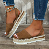 Women's espadrille platform sandals – comfy, casual, and perfect for summer wear