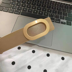 Fivela oval feminina cinto estilo coreano versátil casual moda simples combinando suéter terno saia calça