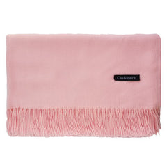 Cachecol feminino de cor sólida com borla xale