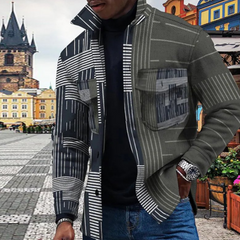 Casaco Suéter Impressão 3D Multicolor Top Versátil