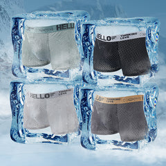 Ice Silk Mesh Boxers Cool Loose Breathable Boxers Heads