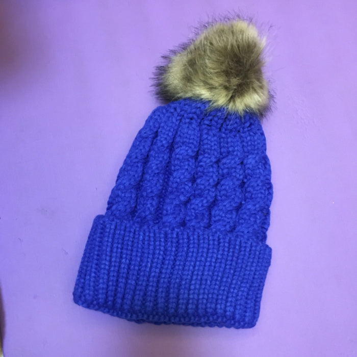 Gorro de lana grueso y cálido de moda para mujer que combina con todo