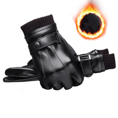 Nuevos guantes de cuero para pantalla táctil para hombre