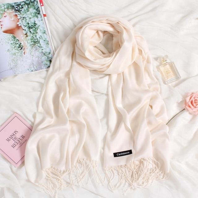 Solid Color Cashmere Scarf