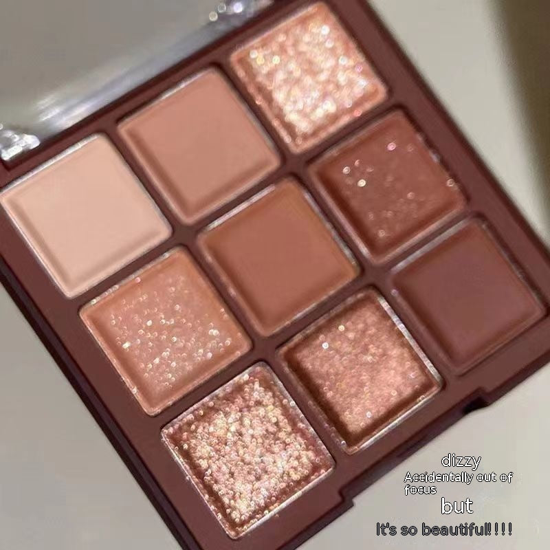 Chocolate Jiugongge Grid Earth Color Pure Nude Maquiagem Sombra para os olhos Prato