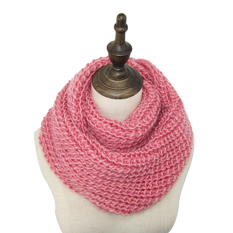 Autumn And Winter Solid Color Pullover Wool Knitted Scarf