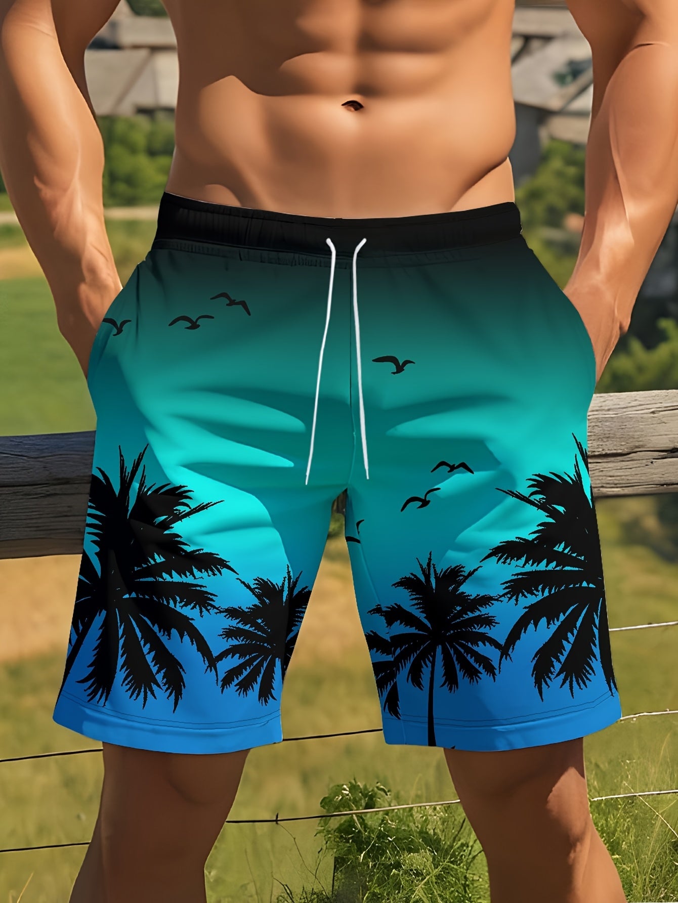 Vacation mode: ON – tropical palm shorts that bring the island vibe wherever you go.