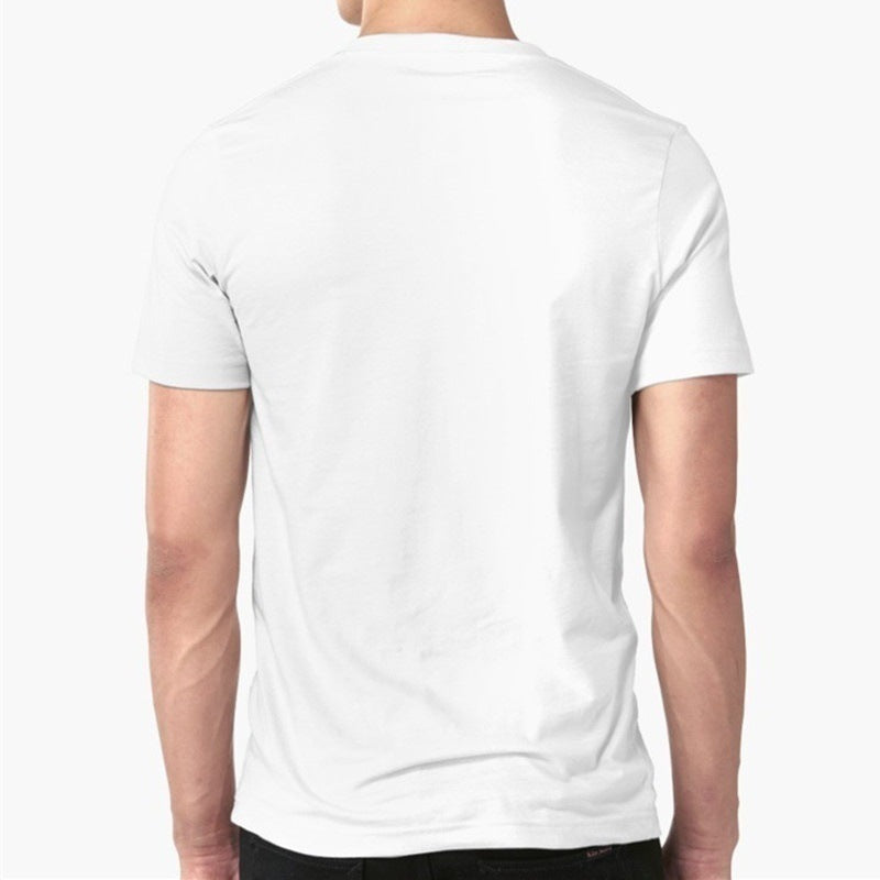 Camiseta masculina de algodão estampada