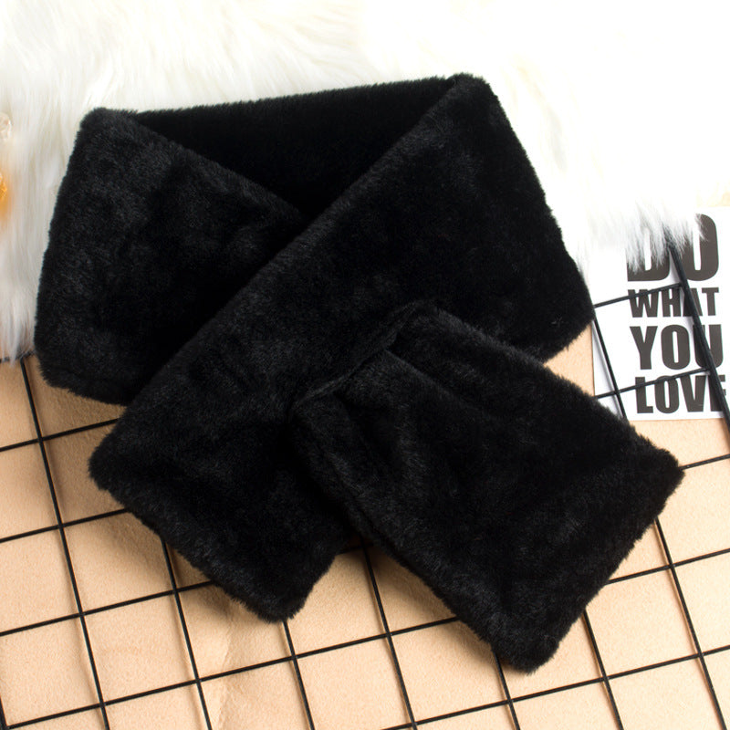 Imitation rabbit fur warm collar