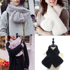 Imitation rabbit fur warm collar