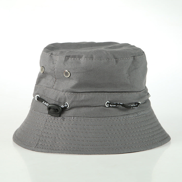 Foldable outdoor leisure solid color fisherman hat