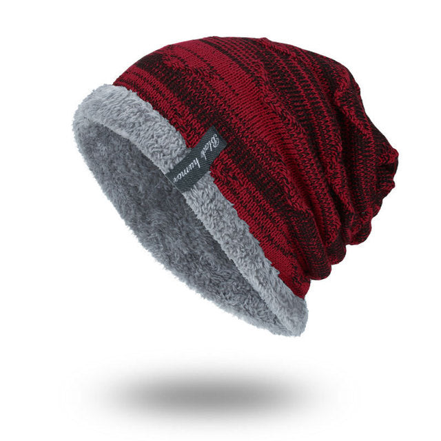 Gorro de lã tricotado para se manter aquecido no inverno