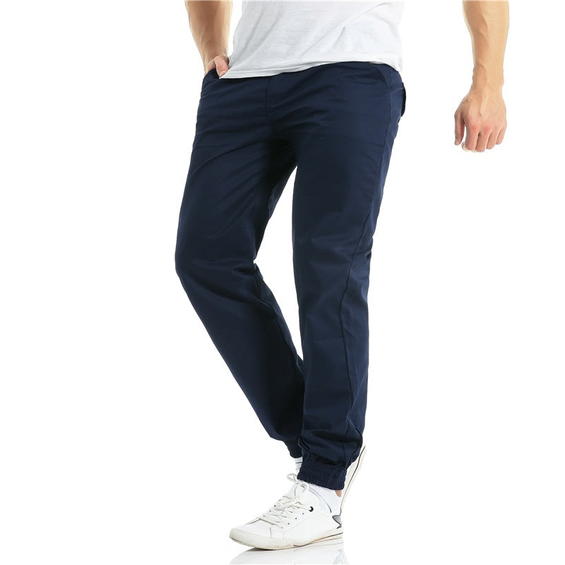 Pantalones casuales de algodón de color sólido para hombre Pantalones Harlan