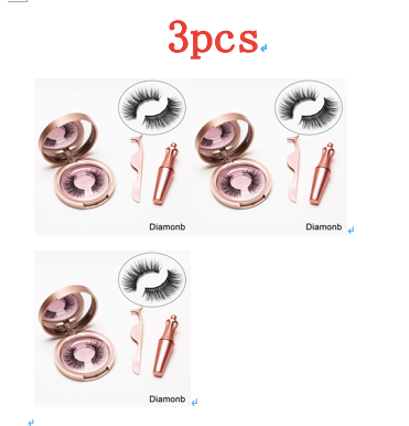 Delineador de ojos líquido magnético natural de larga duración, pestañas postizas magnéticas y juego de pinzas, juego de maquillaje