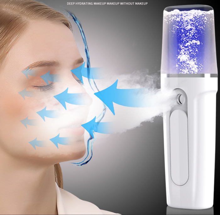 Aparelho de beleza facial hidratante facial com banco de bateria de carregamento USB