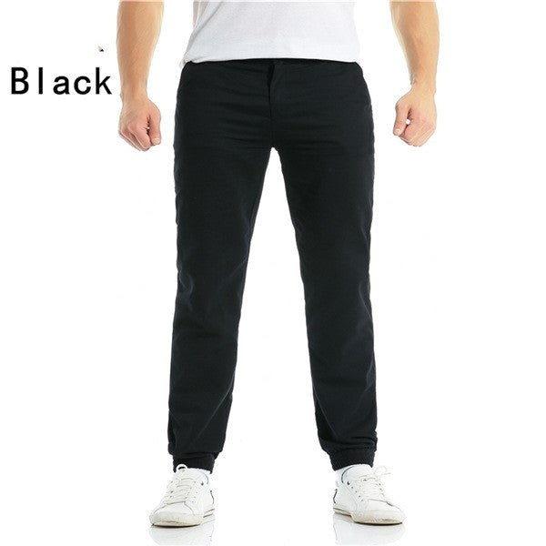 Pantalones casuales de algodón de color sólido para hombre Pantalones Harlan