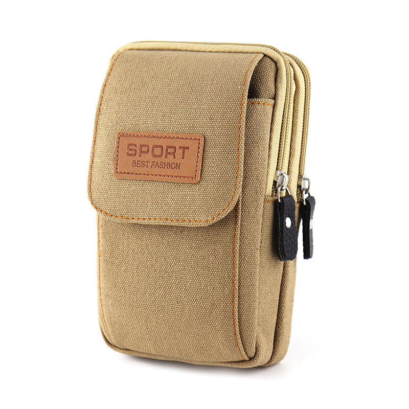 Multifunctional canvas phone bag hanging bag