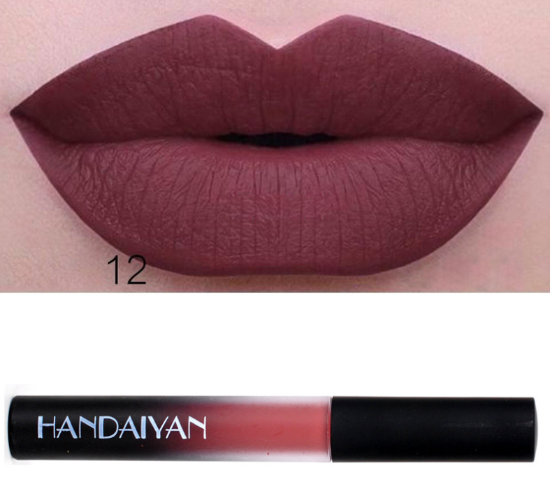 Charm matte velvet matte brillo de labios brillo de labios mate antiadherente mate lápiz labial líquido de larga duración se puede autorizar