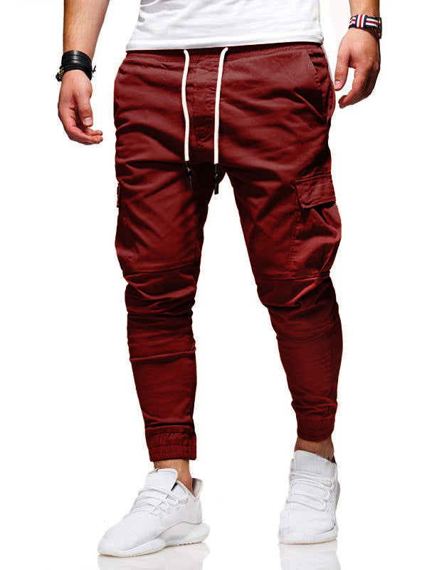 Pantalones casuales de algodón fino de otoño para hombre 