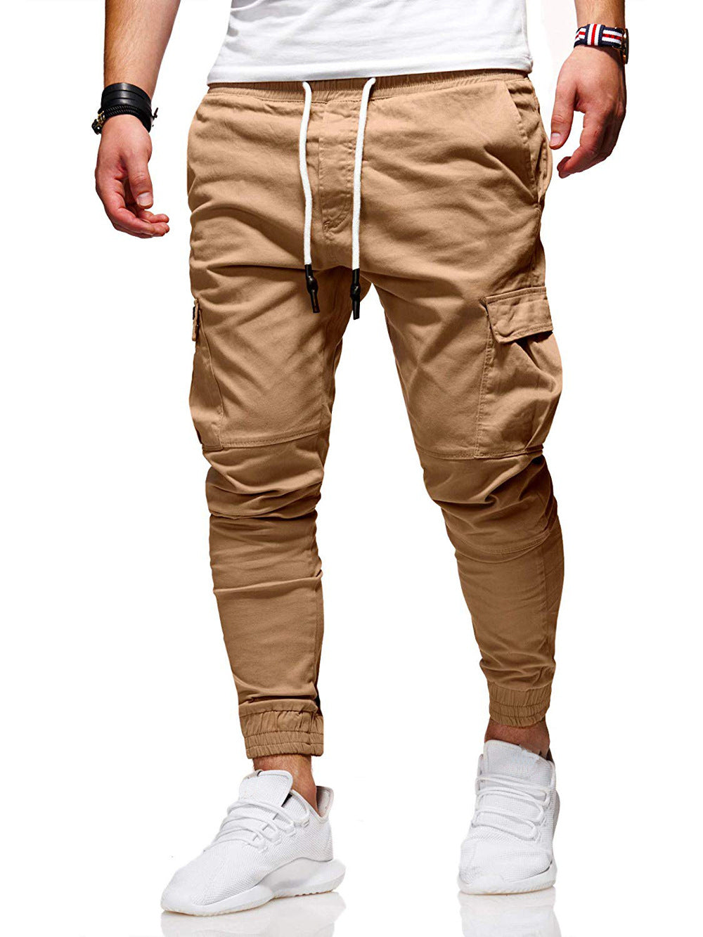 Pantalones casuales de algodón fino de otoño para hombre 