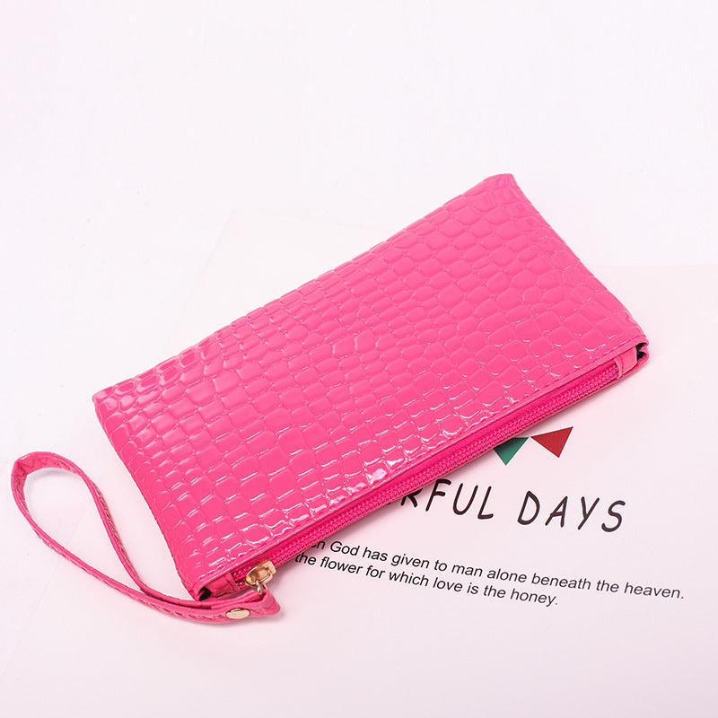 PU Senhoras Moeda Bolsa Crocodilo Padrão Clutch