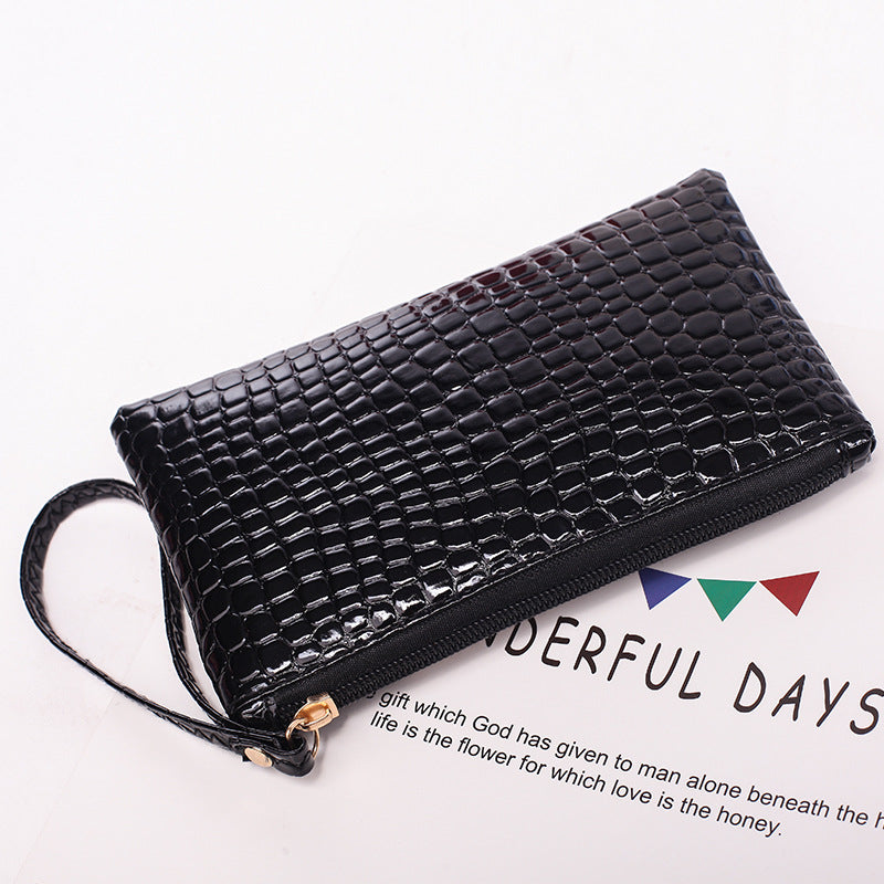 PU Senhoras Moeda Bolsa Crocodilo Padrão Clutch