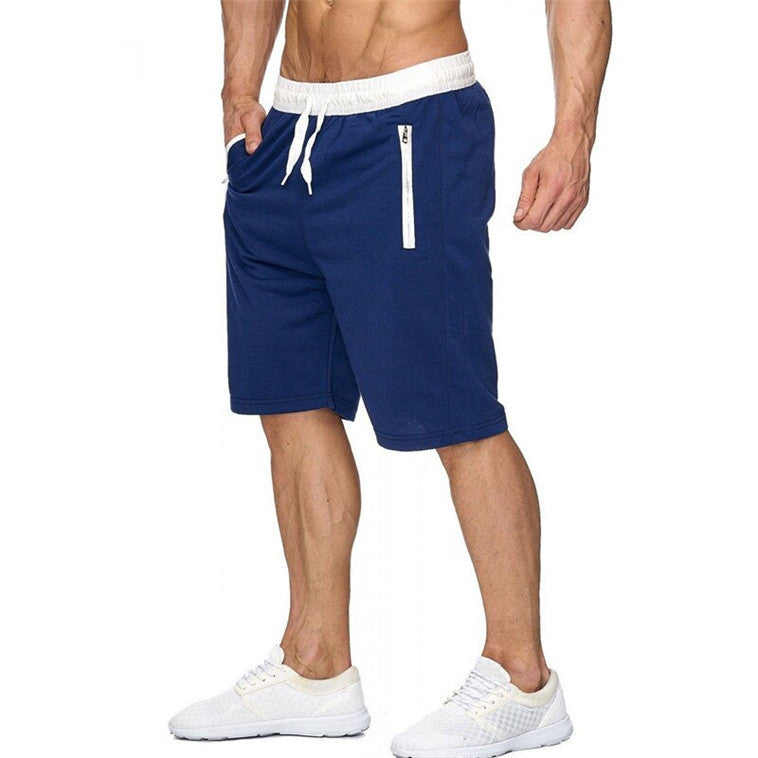 Pantalones cortos deportivos de cinco puntos para hombre, pantalones cortos casuales de talla grande para playa