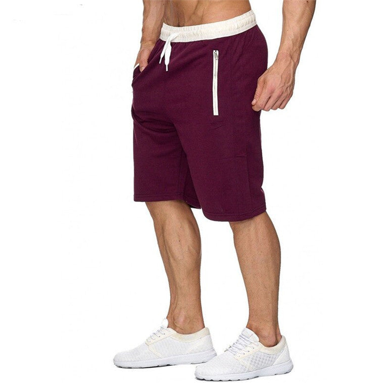 Pantalones cortos deportivos de cinco puntos para hombre, pantalones cortos casuales de talla grande para playa