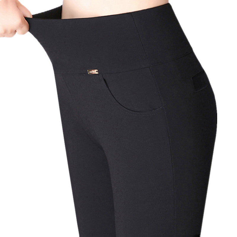 Pantalones de mujer de cintura alta elásticos para uso exterior Leggings