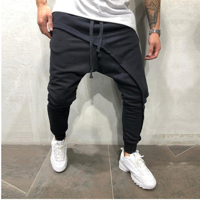 Pantalones de jogging Hip Hop Pantalones de jogging Pantalones deportivos casuales ajustados con cordón para hombres