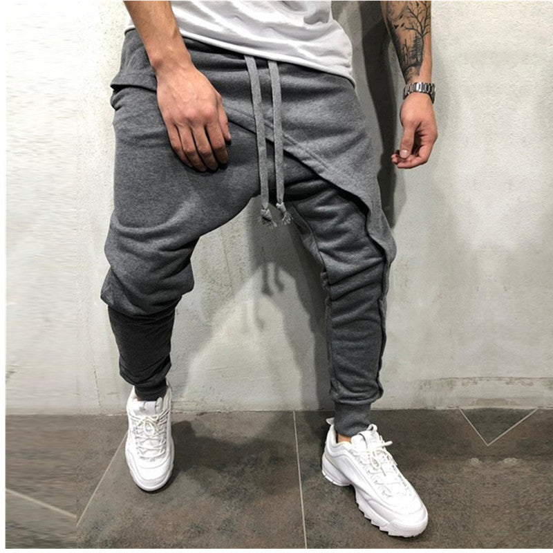 Pantalones de jogging Hip Hop Pantalones de jogging Pantalones deportivos casuales ajustados con cordón para hombres