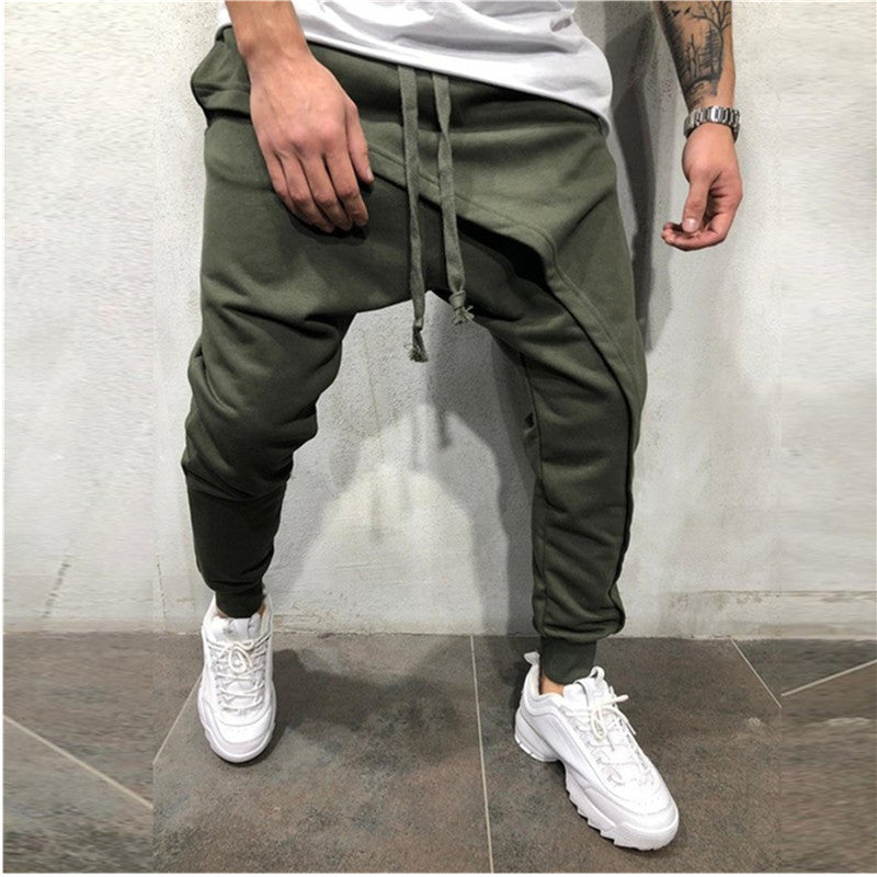 Pantalones de jogging Hip Hop Pantalones de jogging Pantalones deportivos casuales ajustados con cordón para hombres