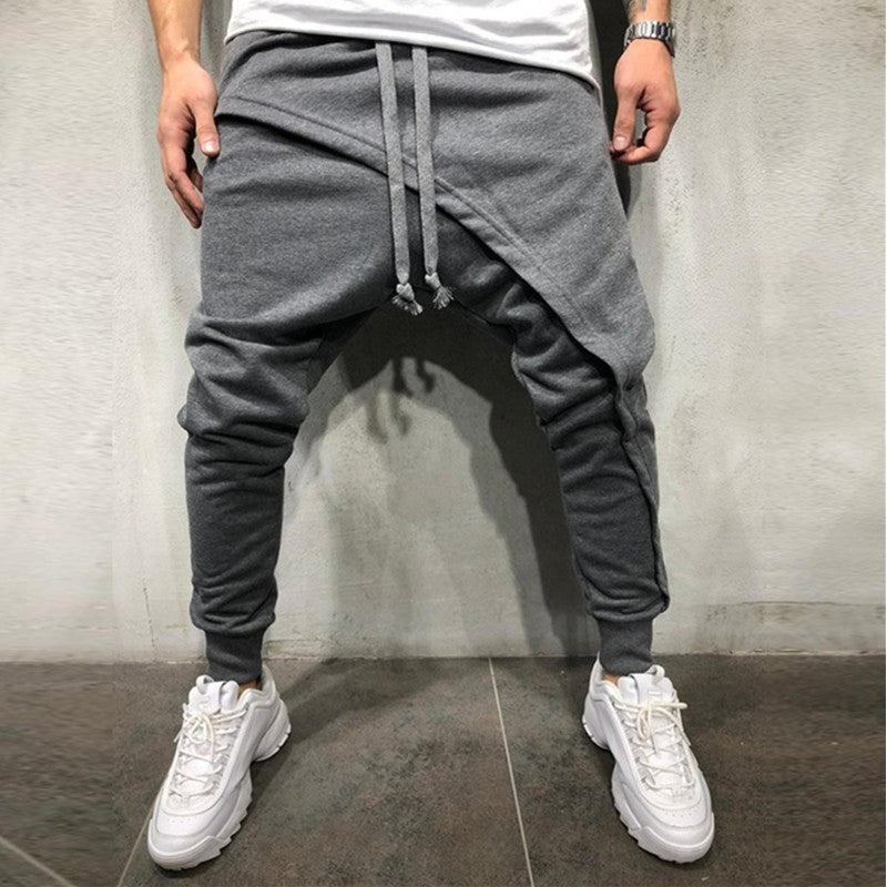 Pantalones de jogging Hip Hop Pantalones de jogging Pantalones deportivos casuales ajustados con cordón para hombres