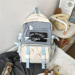 College Style School Bag Female Korean Version Harajuku High School Student Junior High School Student Backpack