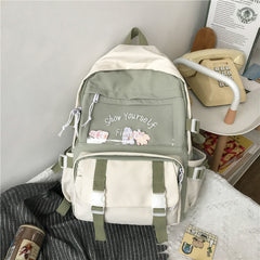 College Style School Bag Female Korean Version Harajuku High School Student Junior High School Student Backpack