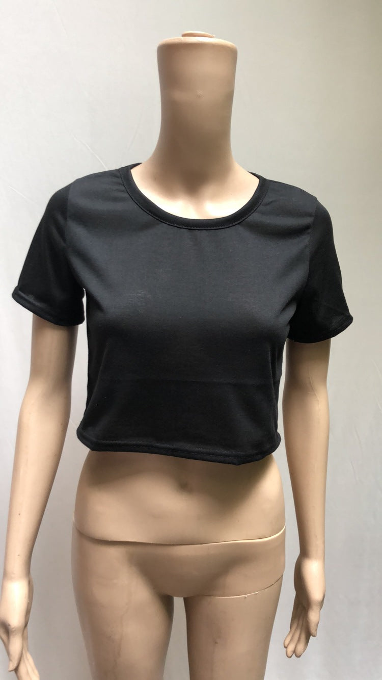 Camiseta de manga corta de mujer de comercio exterior europeo y americano de verano