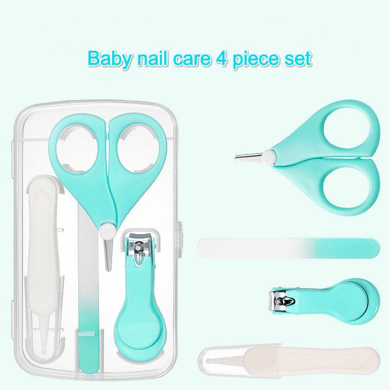 Conjunto de combinação de lixa de unha para bebê, cortador de unhas para bebê, conjunto de quatro peças, cortador de unhas de segurança para bebê