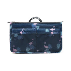 Flamingo Wash Bolsa Cosmética Portátil Bolsa com Zíper Duplo Bolsa do Meio