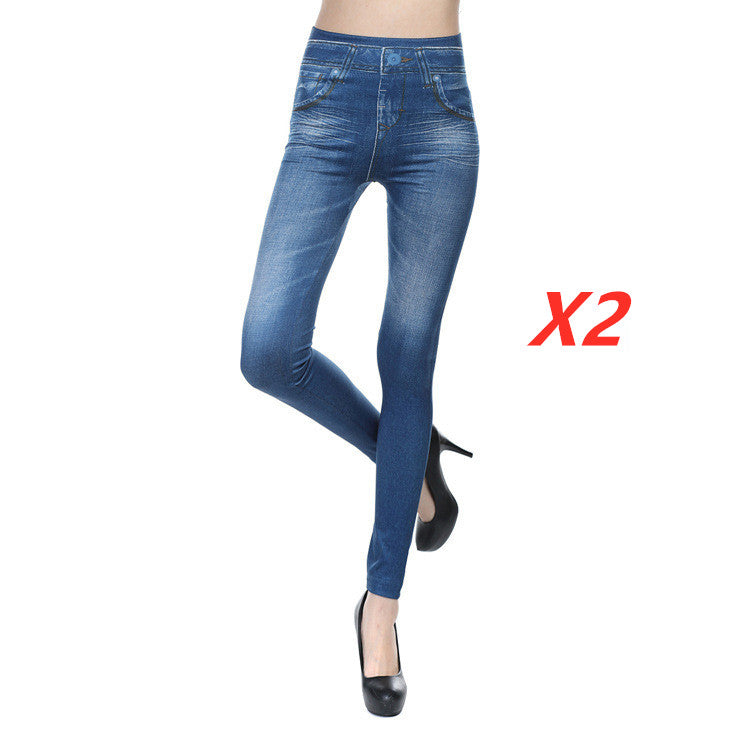 Women's Real Pocket Thin Faux Denim Corset