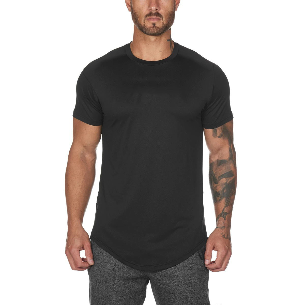 Camiseta de entrenamiento de fitness para correr con camuflaje de secado rápido