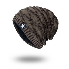 Gorro de malha masculino cinco estrelas