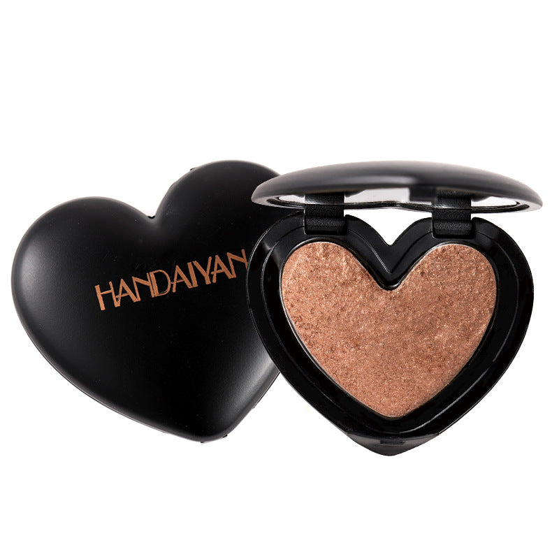 Paleta de iluminadores dorados Iluminador cosmético Contorno de rostro Maquillaje Glow Polvos bronceadores Roze Shimmer High Lighter Heart 