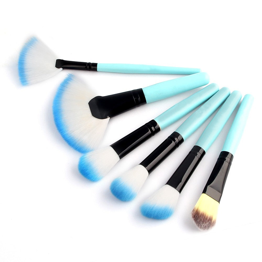 Pincel de maquiagem profissional 32 peças, base, sombras, pó, azul, pincéis de maquiagem, ferramentas, bolsa de cosméticos, pincel de maquiagem