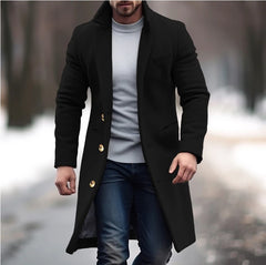 Men’s Lapel Trench Coat – Winter