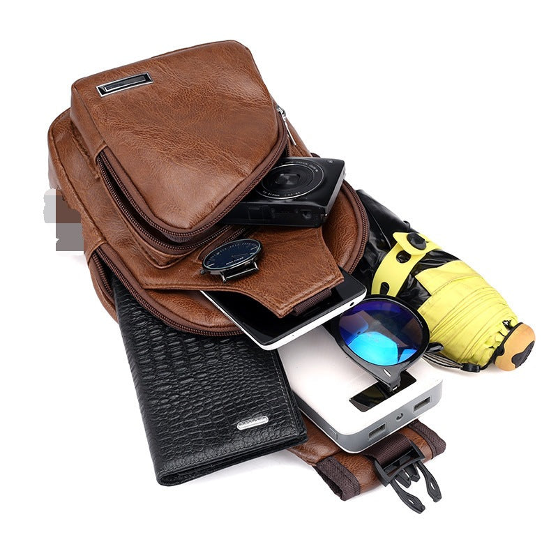 The new male USB charging anti-theft chest bag